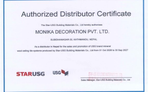 authorized distributor certificate